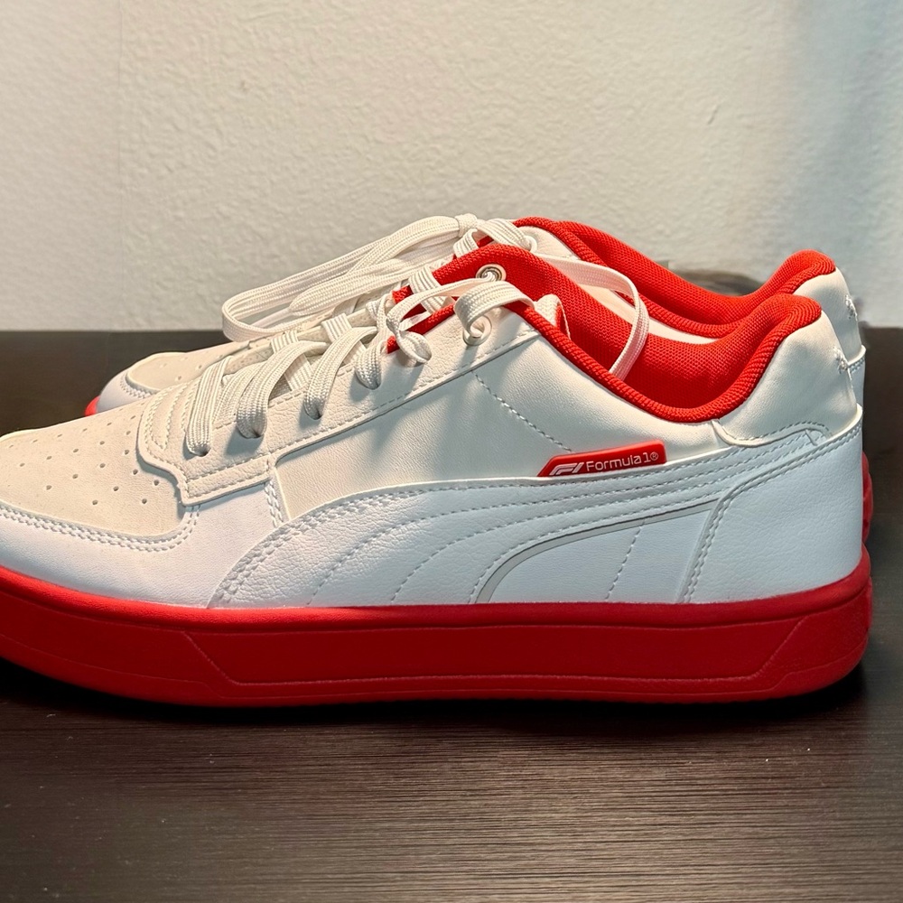 Puma Caven 2.0 Formula 1 White and Red Sneakers